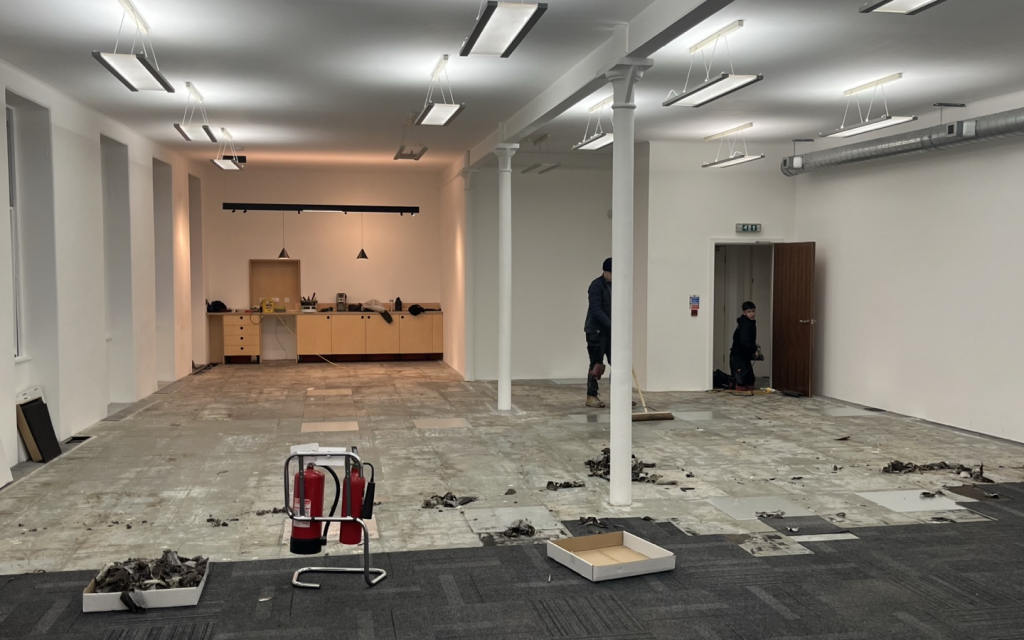 Commercial property management of the 2nd floor Venue Studios Edinburgh during its refurb in January 2024